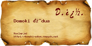Domoki Édua névjegykártya